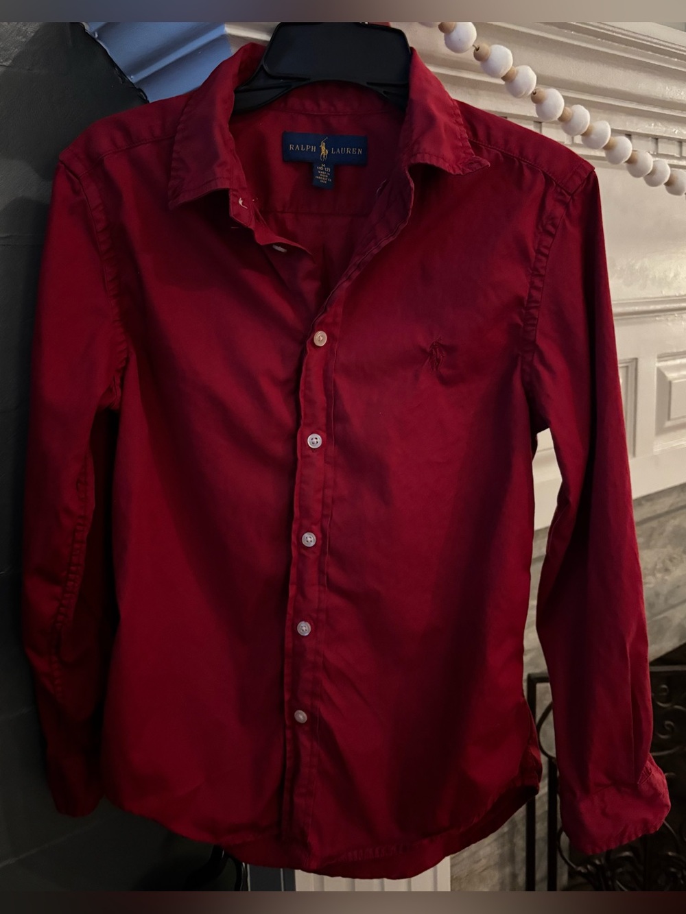 Ralph Lauren Boys Red Button-Up Shirt